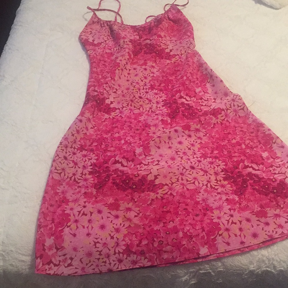 Pink floral sundress